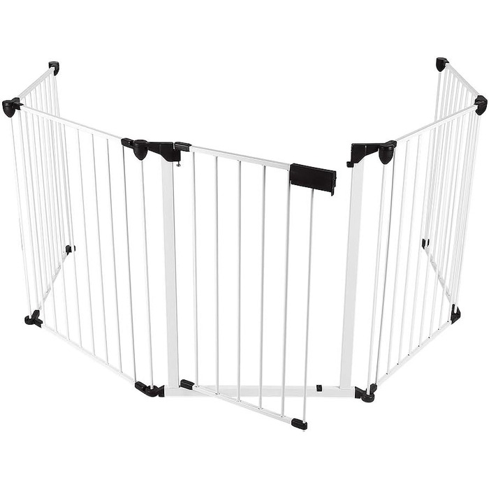 Клітка для собак, металева, розкладна, 310 x 2,5 x 75 см (5 шт., білий)