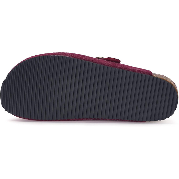 Тапочки халатні жіночі Dokela зимові, утеплені, чоловічі, з повстю, з корковим устілкою, шльопанці, мокасини, антиковзаючі, зручні, шкіряні, червоні (41 EU)