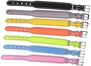 Великий нашийник для собак, сітчаста тканина, дихаючий, м'яко підшитий, світловідбиваючий, для середніх та великих собак (M, зелений) M Зелений