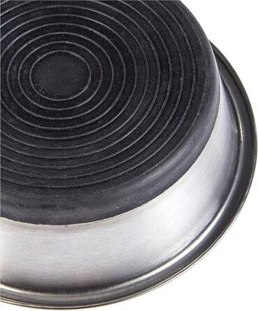 Миска для собак Kerbl з нержавіючої сталі, 2 шт., об'єм 425 мл (2800 мл загальний об'єм), неслизька, срібна