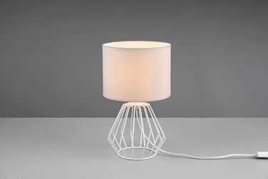 Стійлова лампа Reality Leuchten Chuck R50931002, металева, чорна матова, з тканинним абажуром, E14, 1xE14