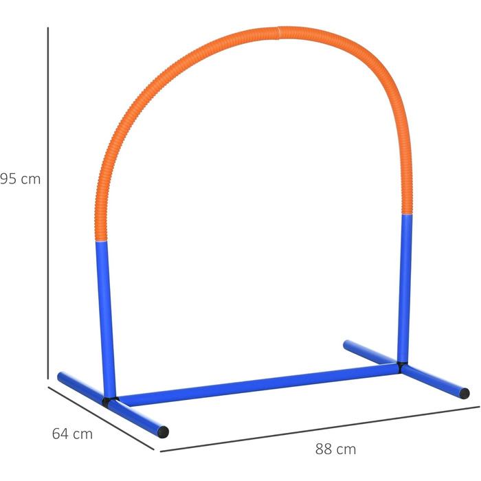 Набір для аджиліті для собак PawHut, 4-елементний комплект, переносна сумка, 88 x 64 x 95 см
