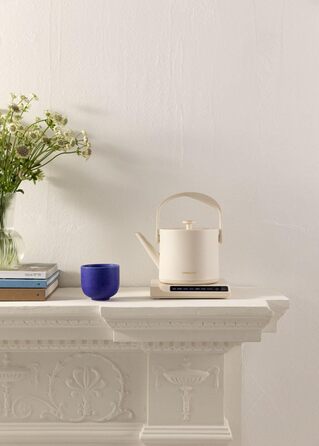HATTORI Studio 0.5L Electric Kettle - White, Keep Warm, Safety System, Thermostat, Digital Display, Temperature Indicator, 880W