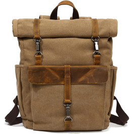 Фандаре Рюкзак Rolltop, шкіряний, для ноутбука 15.6