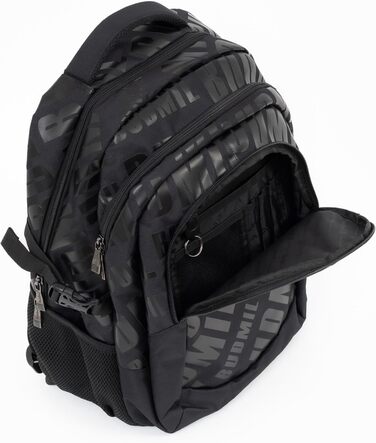 Ергономний шкільний рюкзак Budmil для хлопчиків та дівчаток, 32L, для підлітків та дітей від 5 класу, водонепроникний, з 3 відділеннями та вентильованою спинкою (Edwin Black)