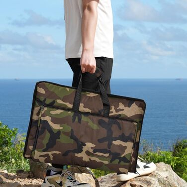 Bingfu Travel Bag for Starlink Gen3 Satellite Internet Kit – Double Pocket Design for Antenna, Ethernet Cable, Router, Power Supply – Ideal for RV Camping and Outdoor Use, Camouflage Pattern