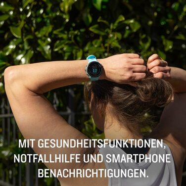 Garmin Forerunner 55 – GPS-годинник для бігу з кольоровим дисплеєм, що завжди активний, щоденними рекомендаціями тренувань, прогнозом часу пробіжки, спортивними функціями та до 14 днів роботи від акумулятора (Блакитний, Single)