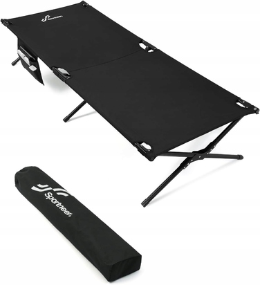 Розкладне ліжко Sportneer 199 x 73 см, чорне
