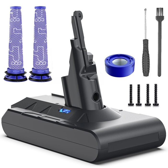 Акумулятор Keenstone V8 8000mAh для пилососів Dyson SV10 V8 (з фільтрами)