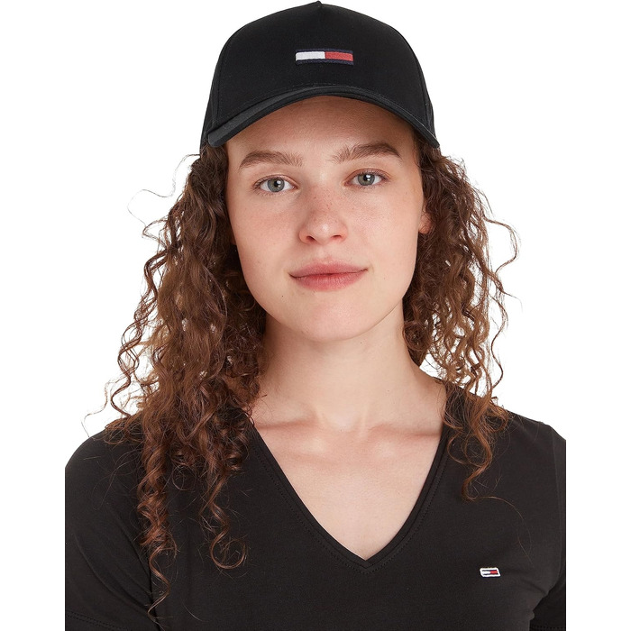 Кепка Tommy Jeans Unisex Flag Basecap чорна, універсальний розмір