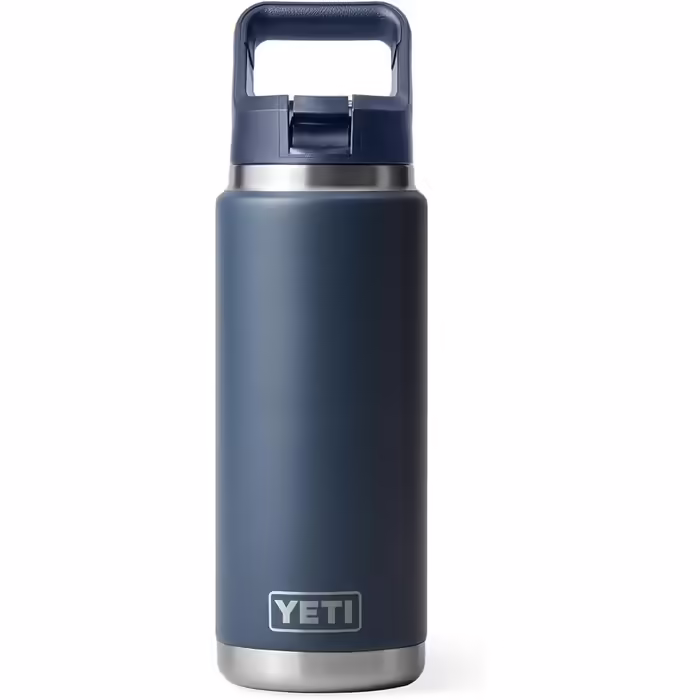YETI Rambler C Tumbler, vacuum-insulated stainless steel bottle with straw lid, Navy, 26 oz (769 ml)