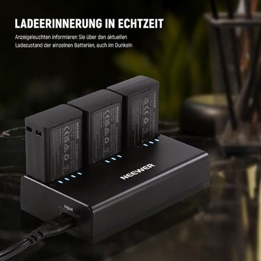 Зарядний пристрій для спалахів NEEWER Z2, Z1, Z760, Z880 (3 слоти), 7.4V/2600mAh, Li-Ion, з адаптером живлення (EU)
