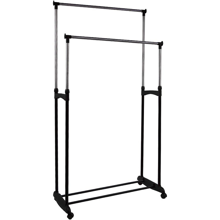 Home Vida Clothes Rack, Double Clothes Rail, Adjustable, Silver