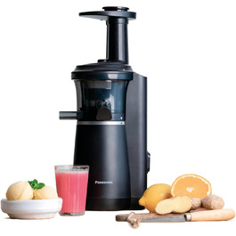 Соковижималка Panasonic MJ-L501KXE для овочів і фруктів, електрична, 150 Вт, чорна, шнекова, для сорбетів