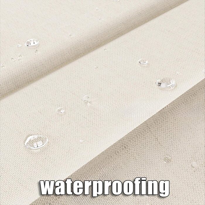 Шторка для душу з льону, водовідштовхувальна, з магнітною фіксацією, 120x200 см (Бежева)