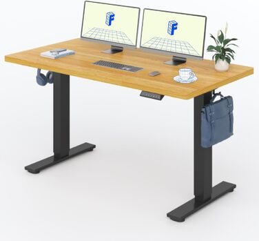 Регульований стіл FLEXISPOT 160x80 см з LED-дисплеєм та пам'яттю (Акорн, Чорний)