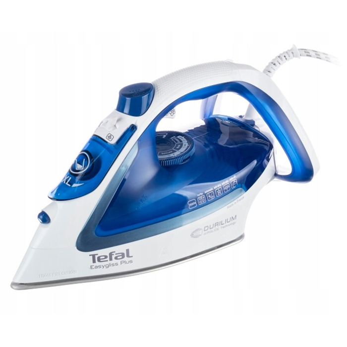 Парова праска Tefal FV5736E0, 2500 Вт, керамічна підошва, синя, 270 мл