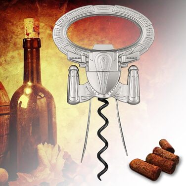 Відкривачка для вина LKKCHER з двома зубцями, для старих винних пляшок, відмінний подарунок для чоловіків, бронза (у подарунковій коробці та картці)