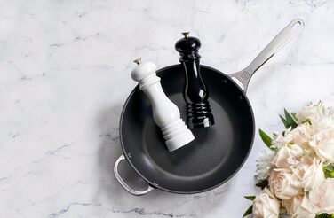 Набір млинків Le Creuset для солі та перцю, керамічний механізм, ABS-пластик, 21 см, чорний/білий