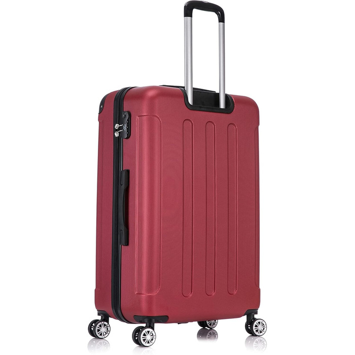 Чемодан Flexot® F-2045: набір з 3 шт., ручна поклажа, валіза на колесах, ручна поклажа (XL, рубіново-червоний)