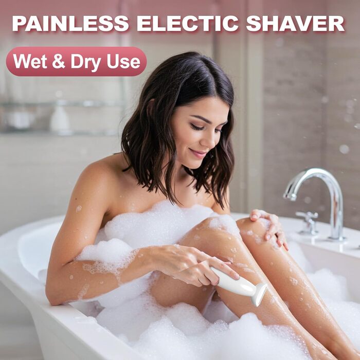 Електричний жіночий тример 5-в-1: для тіла, обличчя, брів та носа. Вологостійкий (IPX7) з USB-станцією.