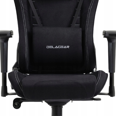 Ігрове крісло Delagear G 808, чорне, оббивка з тканини