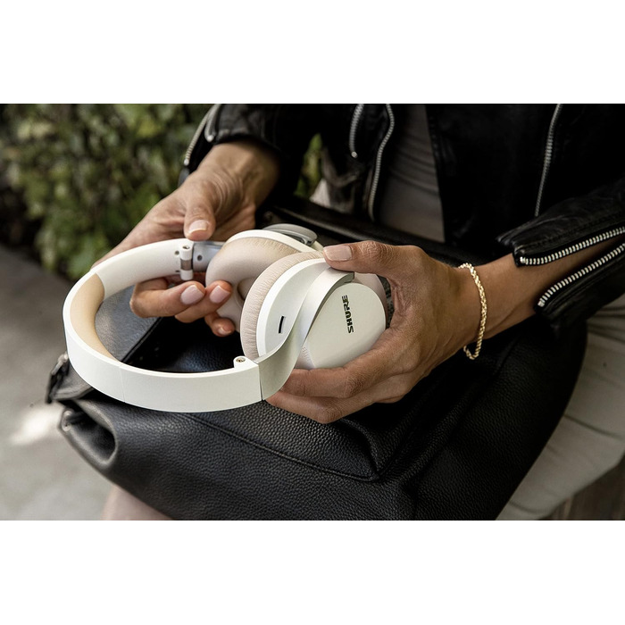 Shure Aonic 40: Бездротові навушники з активним шумозаглушенням, Bluetooth, мікрофон, 25 годин роботи, сумісні з iPhone та Android, білі