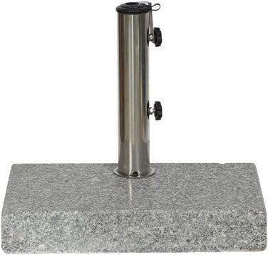 SIENAGARD 213345 Umbrella Stand, 25 kg, 45 x 28 cm for umbrella sticks with a diameter of 25-48 mm, grey