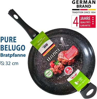 Сковорода ELO Belugo з кованого алюмінію з антипригарним покриттям ELODUR® Select – для індукційних плит, чорна (32 см)