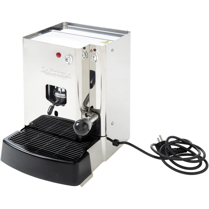 La Piccola Sara Classic Stainless Steel Italian Espresso Machine for ESE Pods | Environmentally conscious and economical in consumption | For standard ESE pods 44mm, SARCLAA4S4GXX, Stainless Steel