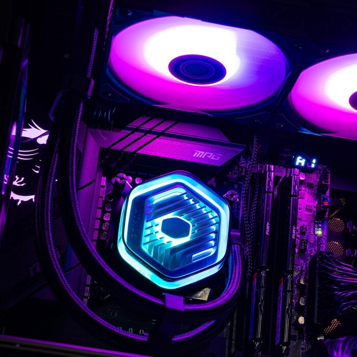 Cooler Master MasterLiquid 360 Stealth: Система водяного охолодження CPU (300W), подвійна помпа, вентилятори Mobius 120, LGA1851/1700/AM5/AM4, підтримка Atmos/Atmos 360