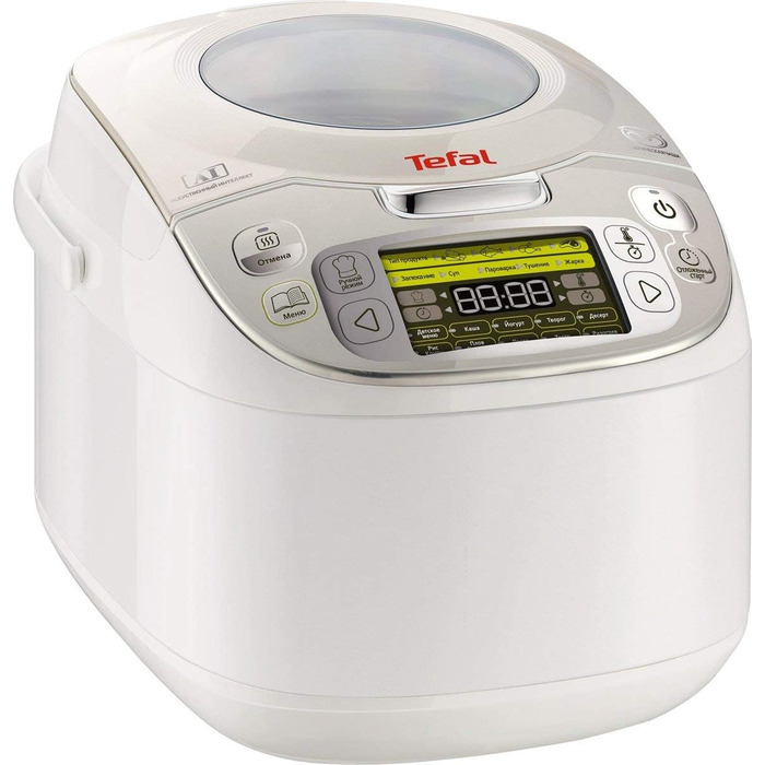 Tefal RK8121 Multi-Cooker 45-in-1 | 45 automatic cooking programs | Delayed start | Keep-warm function | Large capacity (5L) | Stainless steel | LC display | Recipe book and accessories