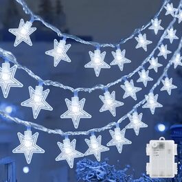 Світлодіодна гірлянда Cshare зірки, 6м, 40 LED, тепле світло, з таймером, IP65, для саду, дому, вечірки, святкування