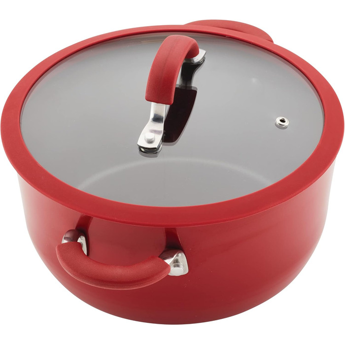 Набір кухонного посуду Rachael Ray Cook + Create, 10 предметів, антипригарне покриття, Agave (червоний)