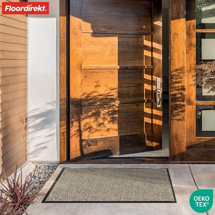 Килимок для порогу etm® Schmutzfangmatte: переможець у співвідношенні ціни та якості, різні розміри, для дому та вулиці (90x150 см, 120x600 см, Охро-чорний)