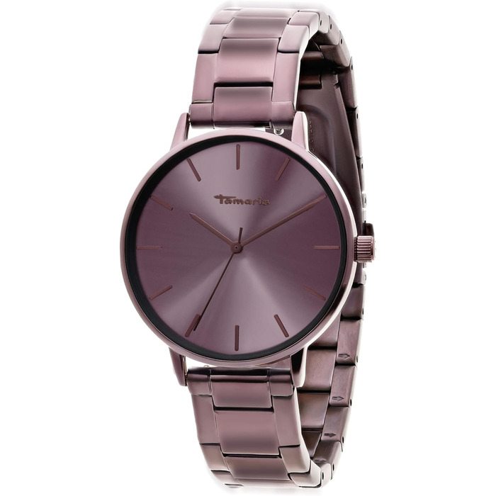 Жіночий годинник Tamaris – стильний круглий годинник з металевим браслетом 36 мм (фіолетовий)