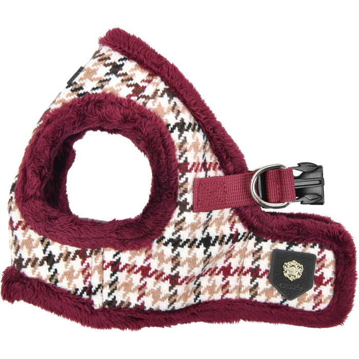 Жилет для собак Puppia Gianni Step-in, теплий зимовий дизайн, квітковий принт, винотний колір, розмір L