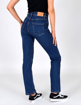 Джинси жіночі ESRA Straight Jeans з еластичного деніму, висока талія, прямі, великі розміри до 40