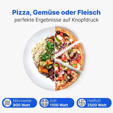 Вбудована мікрохвильова піч Bomann з грилем та конвекцією | 60 см | 900 Вт | 25 л | Нержавіюча сталь