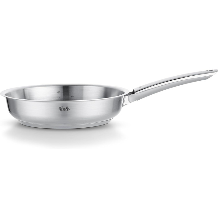 Сковорода Fissler Pure Collection Edelstahl 24 см, нержавіюча сталь, з внутрішньою мірною шкалою, виготовлено в Німеччині, для індукційних плит