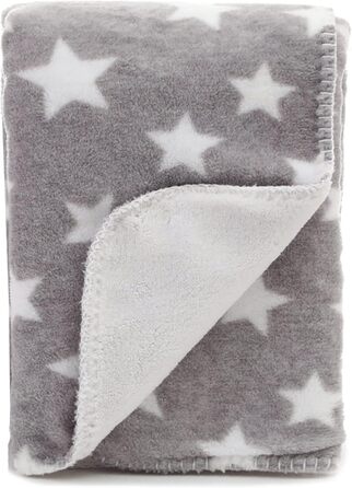 Флатуша плед для собак та котів LeerKing, 100 x 150 см, сірий. Двошаровий, м'який, для дивана, ліжка, авто. Можна прати.