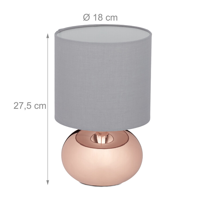 Relaxdays Round Table Lamp with Touch Function