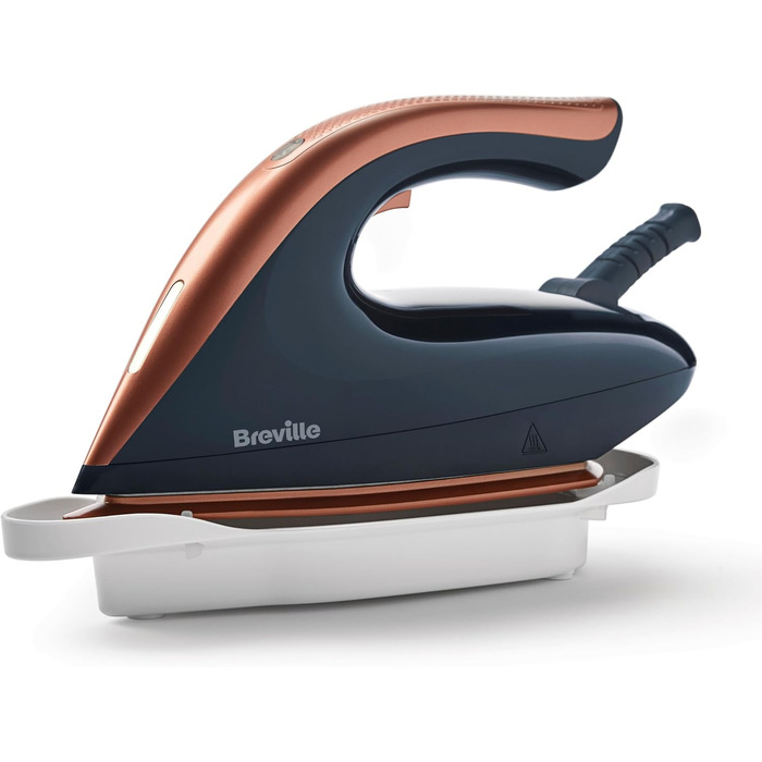 Праска Breville Powersteam 2600W з керамічною підошвою, 220г паровий удар, вертикальний струмінь 50 г/хв, автовимкнення, білий/блакитний (станція для прасування)