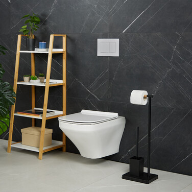 Relaxdays Toilet Set with 2 Replacement Brush Heads