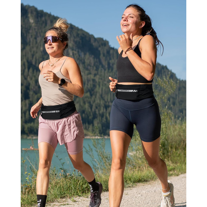 Поясна сумка для бігу Waterfly: поясна сумка для бігу, тренувань, фітнесу з 4 кишенями для телефону, чоловіча та жіноча