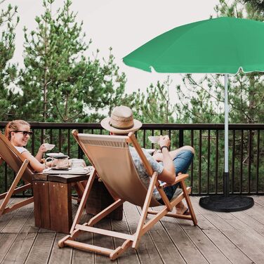 Relaxdays Half-Round Umbrella Stand, Weatherproof, Heavy, Garden & Terrace, Stock Size 38 mm, WxH: 50 x 32 cm, Brown