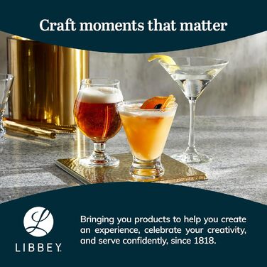 Бокали для Мартіні Libbey Entertaining Essentials, 237 мл, прозорі, набір 6 шт.