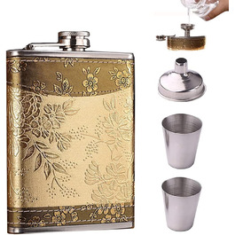 Фляга з нержавіючої сталі, 237 мл, набір, металевий стакан для напоїв, з гвинтовою кришкою, для туризму, кемпінгу, барбекю, бару