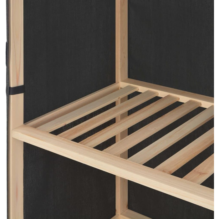 Тканинна шафа для одягу vidaXL, сіра, 110x40x170 см, для спальні та вітальні
