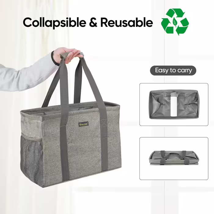 BALEINE Extra Large Multi-Purpose Tote Bag with Wire Frame for Storage